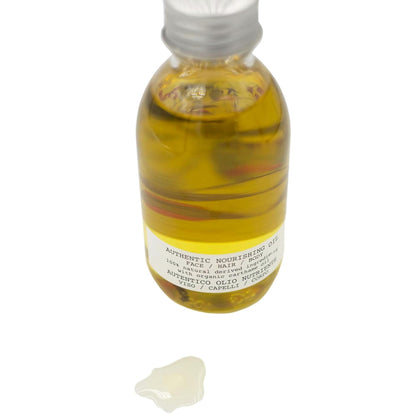 Davines Authentic Nourishing Oil, Multi-Functional Oil for Face, Hair & Body - 100% Natural Organic Safflower Formula - Hydrates, Softens & Adds Shine, 4.73 Fl Oz