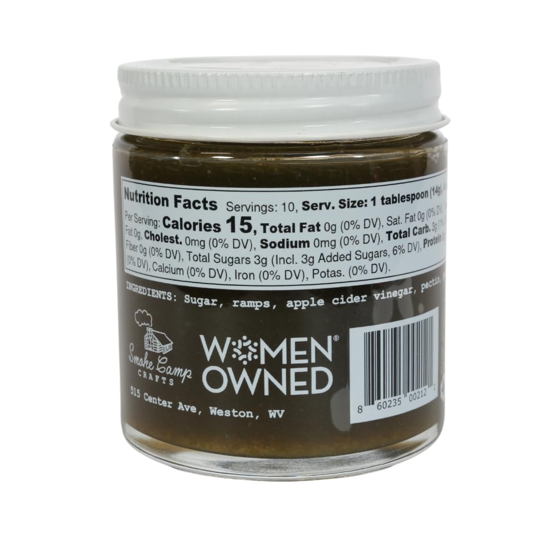 Smoke Camp Crafts Wild Garlic Ramp Jam 5 Oz Appalachian Gourmet Food Made from West Virginia Grown Wild Leeks