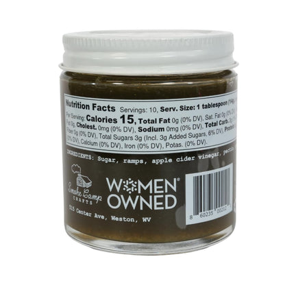 Smoke Camp Crafts Wild Garlic Ramp Jam 5 Oz Appalachian Gourmet Food Made from West Virginia Grown Wild Leeks