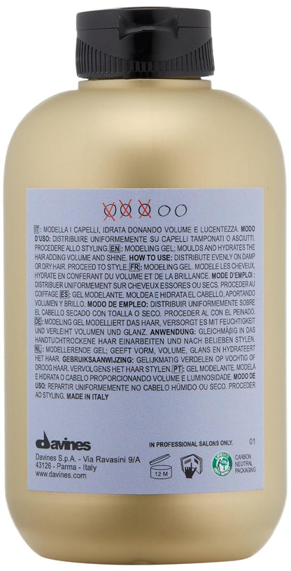 Davines This Is A Medium Hold Modeling Gel, Medium Hold Structure & Body - Adds Body & Elasticity to Defined Looks - No Flaking or Residue, 8.45 Fl Oz