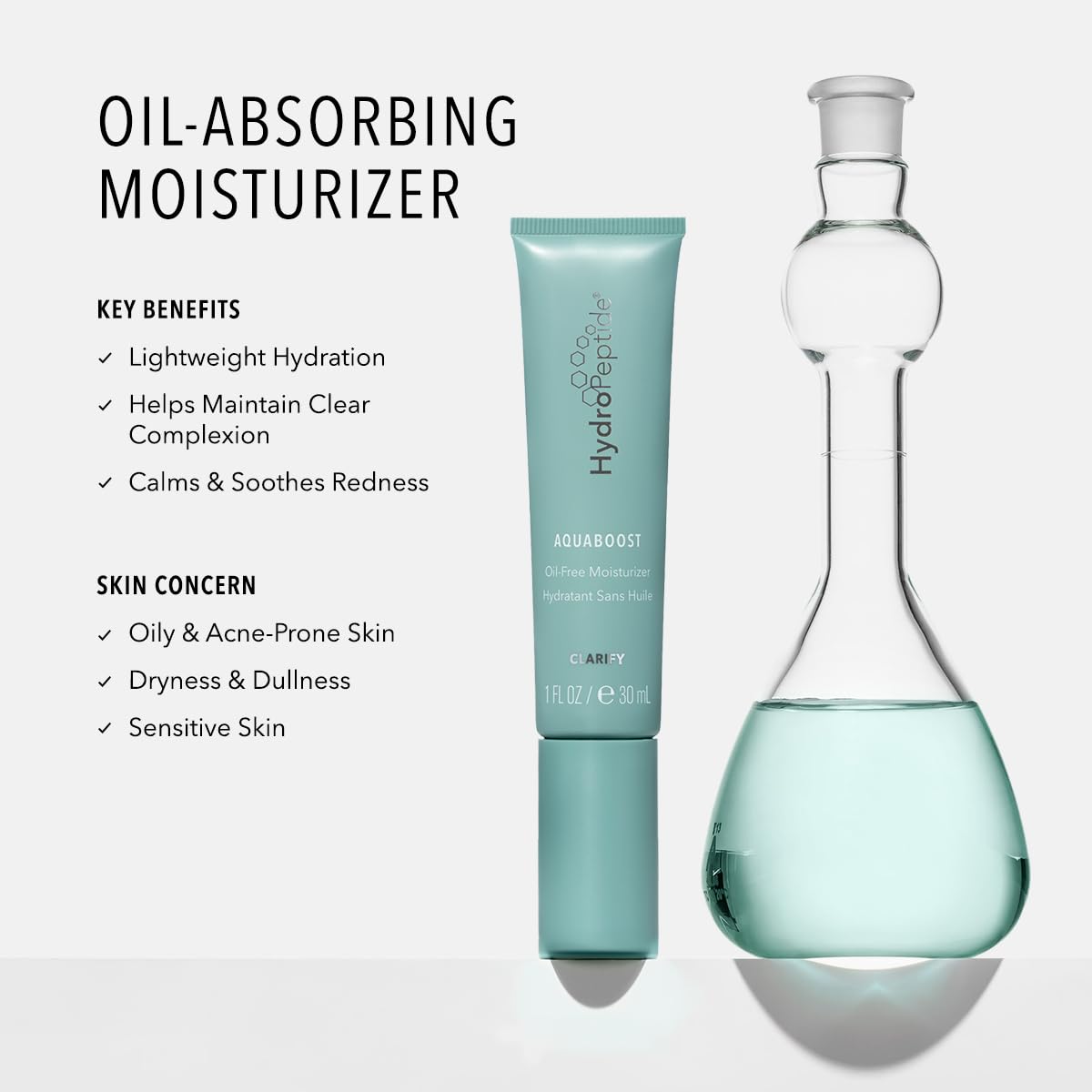 HydroPeptide, AquaBoost Clarifying Oil-Free Anti-Wrinkle Moisturizer, 1 Ounce