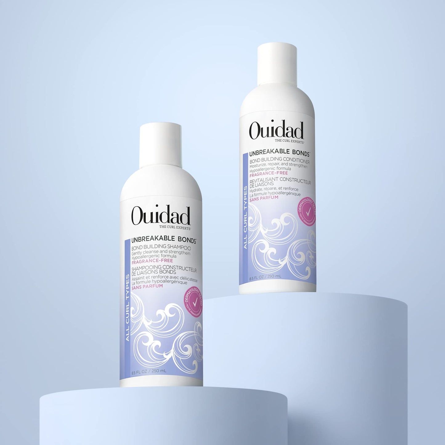 OUIDAD Unbreakable Bonds Bond Building Shampoo for Curly Hair - Fragrance Free - 8.5 oz