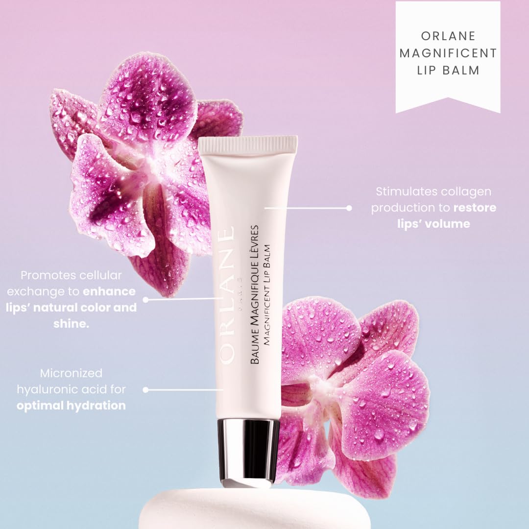 Orlane – Magnificent Lip Balm, Smoothing & Plumping Lip Care, Nourishing Formula with Butters & Oils, Deep Hydration, Velvet Finish, Protects Against Dryness, Day & Night Use