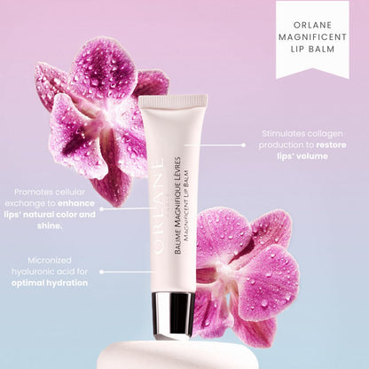 Orlane – Magnificent Lip Balm, Smoothing & Plumping Lip Care, Nourishing Formula with Butters & Oils, Deep Hydration, Velvet Finish, Protects Against Dryness, Day & Night Use