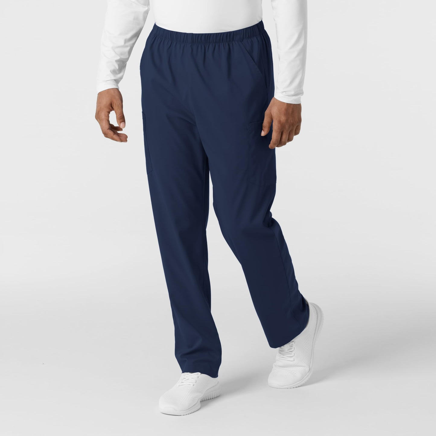 Wink Scrubs Unisex, Boundless, Straight-Leg Pants with Tuck-in Drawstring and 6 Pockets, Navy, L Short