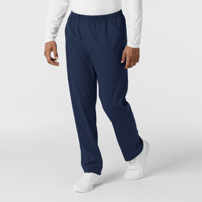 Wink Scrubs Unisex, Boundless, Straight-Leg Pants with Tuck-in Drawstring and 6 Pockets, Navy, L Short