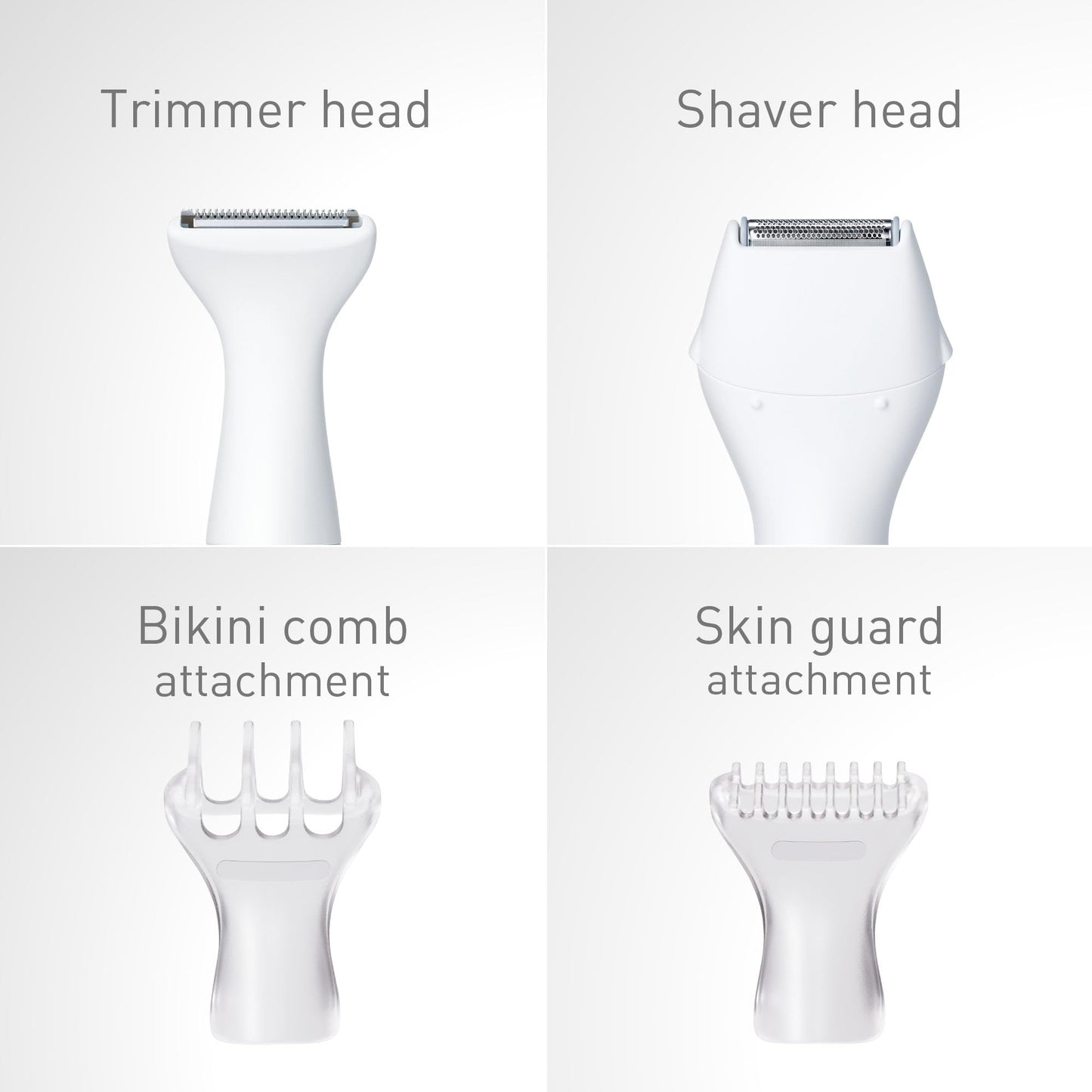 Panasonic Wet/Dry Bikini Shaver & Trimmer for Women with 4 Attachments for Gentle Grooming in Sensitive Areas, Battery-Operated – ES-WWV6-N