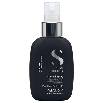ALFAPARF MILANO Semi di Lino Sublime Cristalli Smoothing Finishing Spray - Lightweight Hair Oil Serum - Adds Gloss and Briliant Shine - Protects (4.23 fl oz)