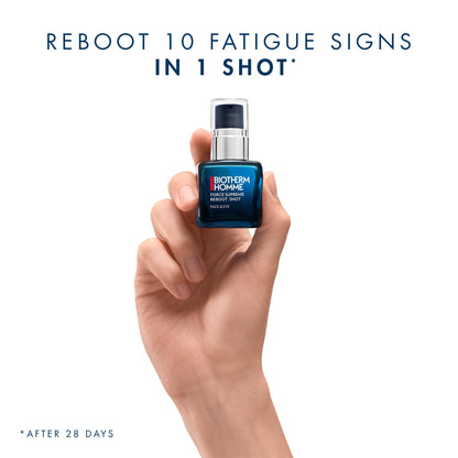 Biotherm Force Supreme Reboot Shot, Revitalize Men's Skin, A High Concentration 12% Vitamin C, Face And Eye Serum That Targets Fine Lines, Dullness, And Enlarged Pores, 1 Fl. Oz.