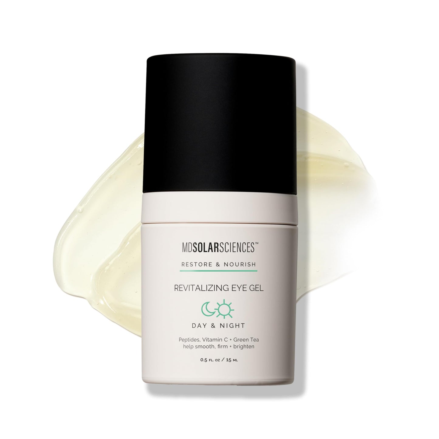 MDSolarSciences Revitalizing Eye Gel | Fine Line Treatment for Anti-Aging | Brightens & Reduces Dark Circles, Puffiness, & Wrinkles | Firming Eye Gel with Antioxidants and Hyaluronic Acid (0.5 Fl Oz)