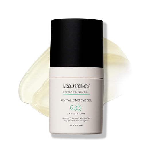 MDSolarSciences Revitalizing Eye Gel | Fine Line Treatment for Anti-Aging | Brightens & Reduces Dark Circles, Puffiness, & Wrinkles | Firming Eye Gel with Antioxidants and Hyaluronic Acid (0.5 Fl Oz)
