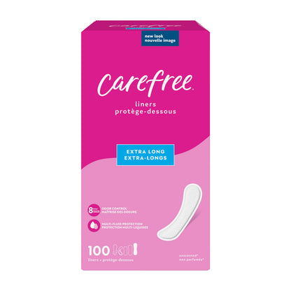 Carefree Panty Liners, Extra Long & Long, Unscented, 192ct (Packaging May Vary)