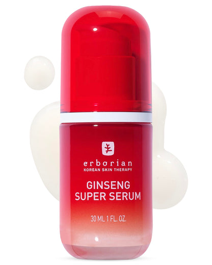 Erborian Ginseng Super Serum, Anti‑Aging, Hydrating Peptide Complex, Smooths Texture & Evens Tone For Soft Skin & Natural Glow, Korean Skincare