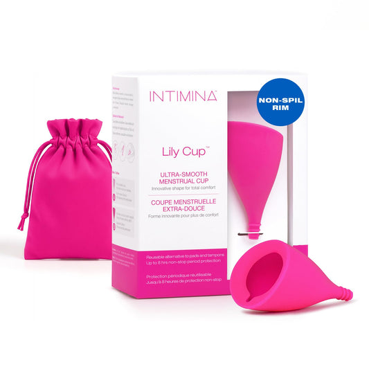 Intimina Lily Cup Size B - Ultra-Soft Menstrual Cup, Reusable Period Protection, Thin Menstrual Cup for up to 8 Hours, Medical-Grade Silicone Women’s Period Care