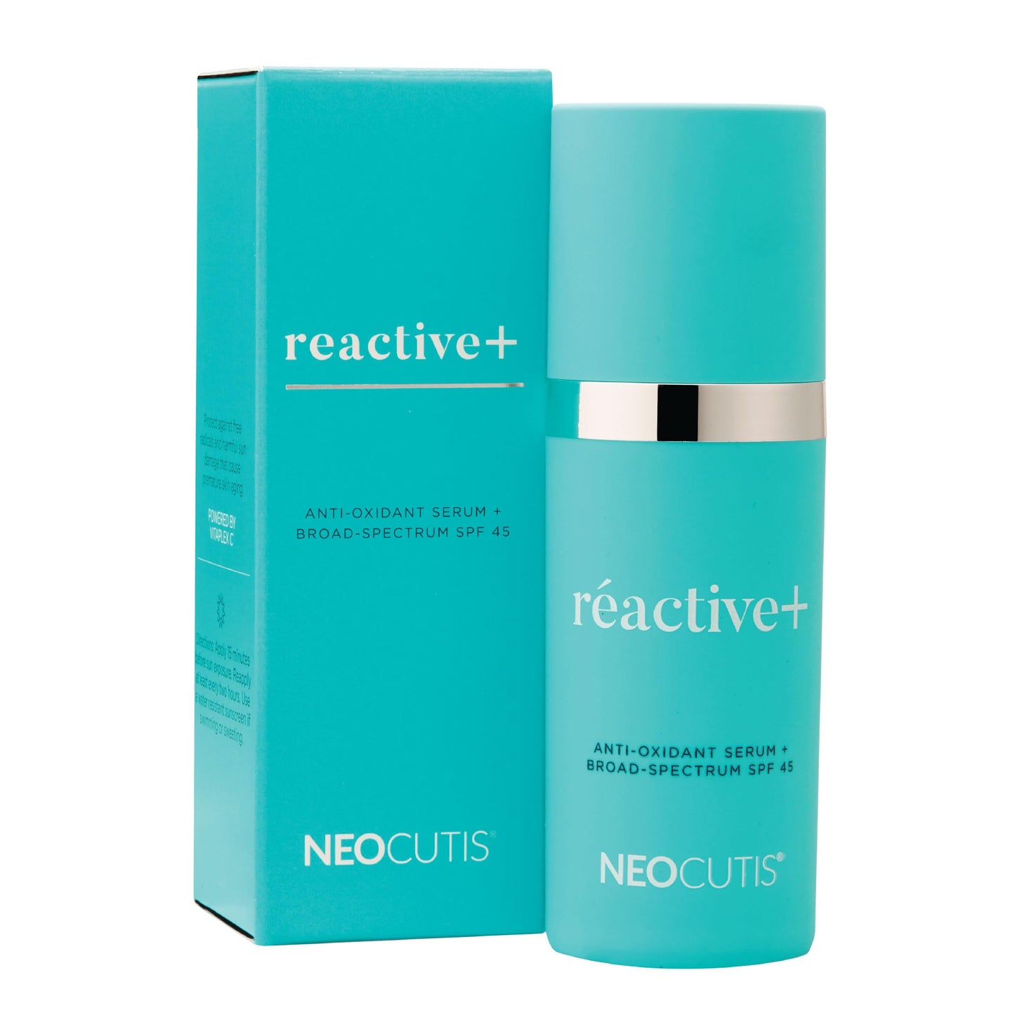 NEOCUTIS RéACTIVE+ Vitamin C & E Antioxidant Serum with Broad‑Spectrum SPF 45 – Protects & Revitalizes Skin – Reduces Fine Lines & Redness – 1 fl. oz.