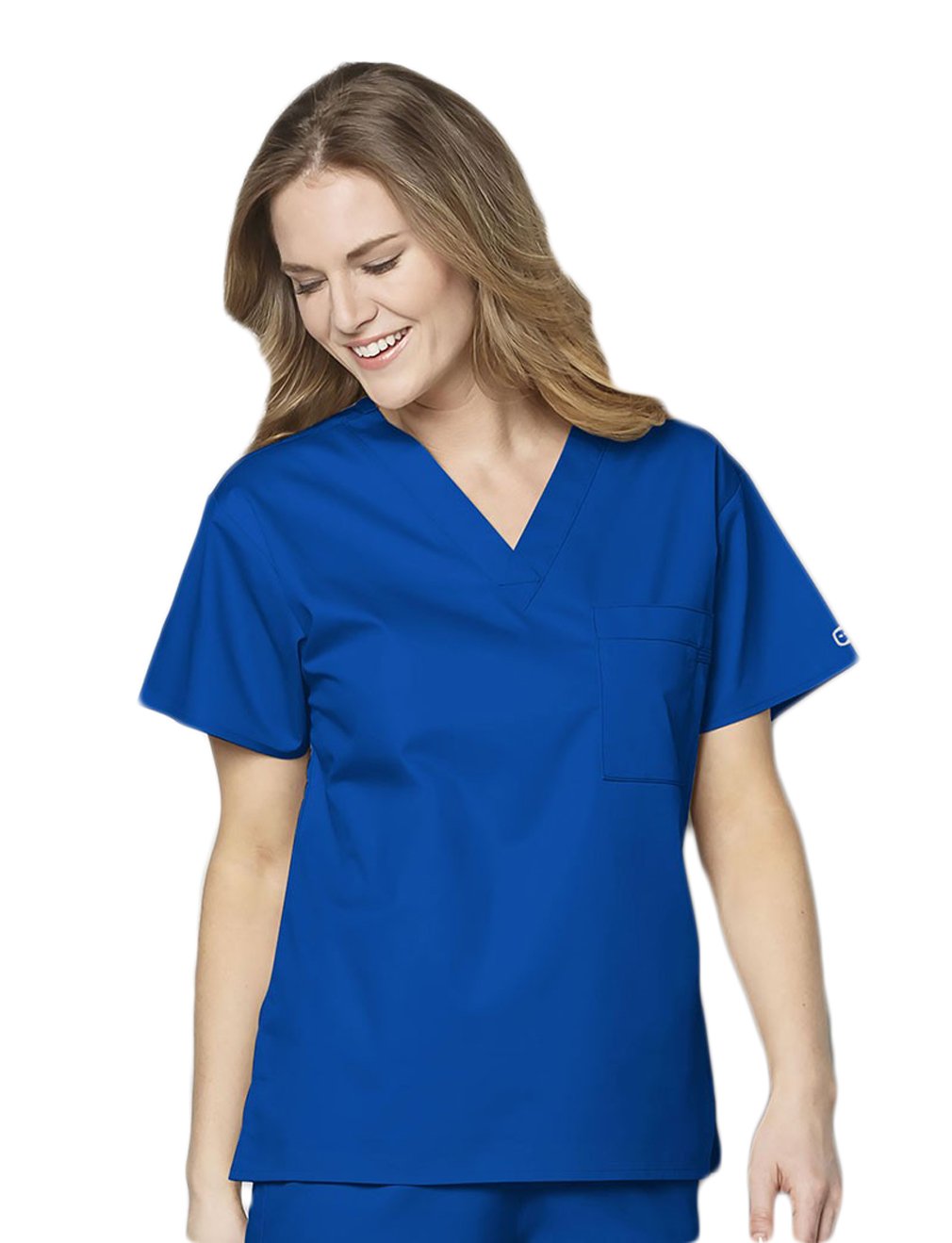 WonderWink womens Unisex V-neck Top Medical Scrubs Shirt, Galaxy Blue, X-Small US