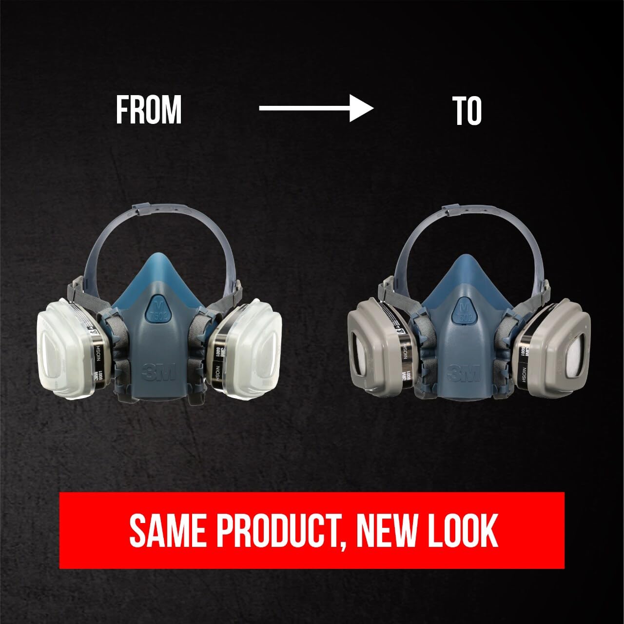 3M™ Advanced Comfort Reusable Respirator 7512P1-DC, OV/P95, Mdm, 1-Fcpc, 1-pr of 6001 Crtdgs, 2-prs 5P71 Fltrs, 1-pr 501 Rtnrs