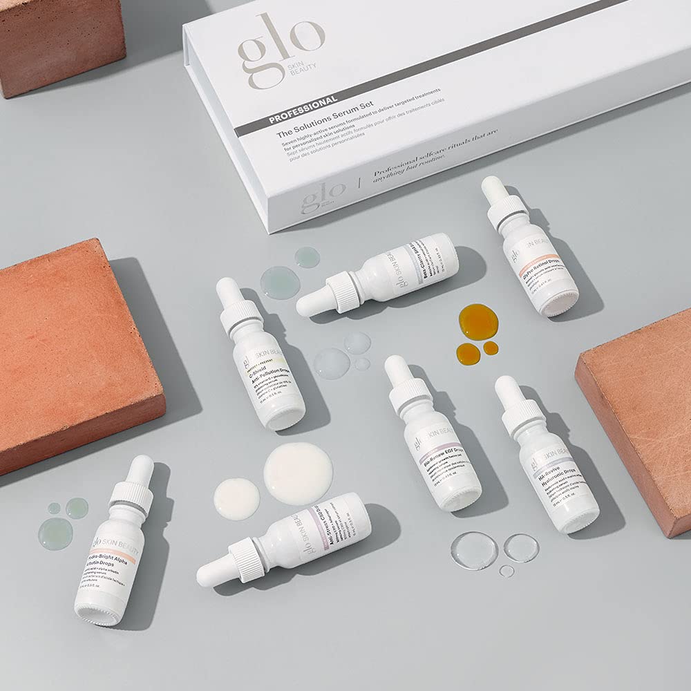Glo Skin Beauty The Solution Serums Set | Target and Treat Specific Skin Concerns Including Dryness, Fine Lines, Hyperpigmentation, Blemishes, and Sensitivity