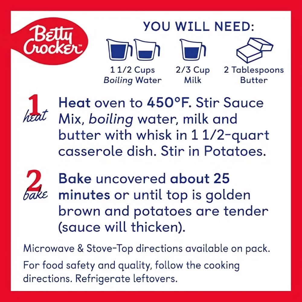 Betty Crocker Scalloped Casserole Potatoes Made with Real Cheese (Pack of 2)