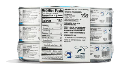 365 by Whole Foods Market, No Salt Albacore Tuna in Water 6pk, 5 Ounce