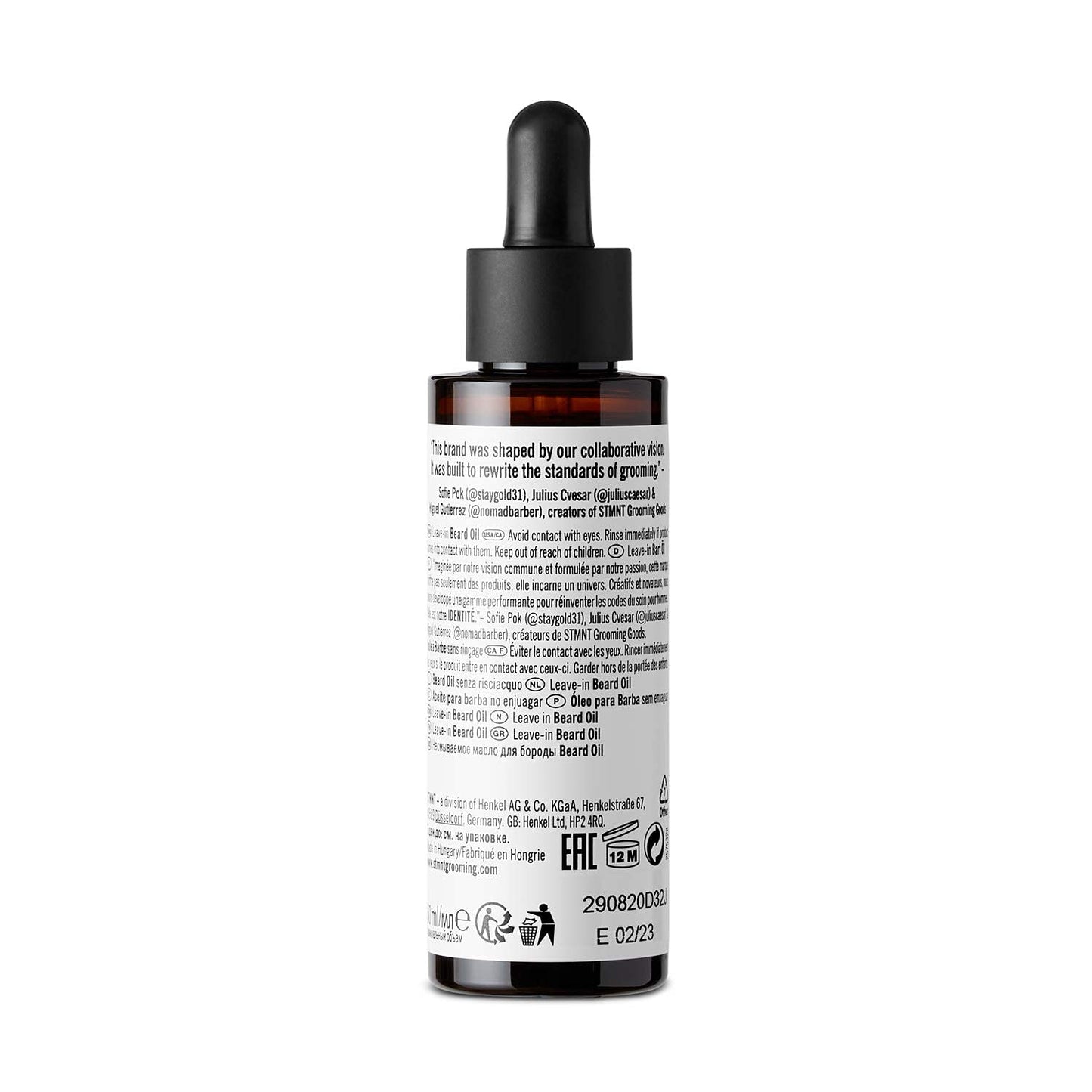 STMNT Grooming Goods Beard Oil, 1.6 oz | Silicone Free| Moisturizing Formula with Natural Oils