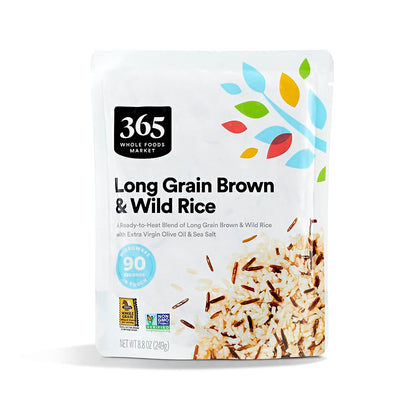 365 by Whole Foods Market, Long Grain Brown & Wild Rice, 8.8 Ounce, (Ready to Heat)