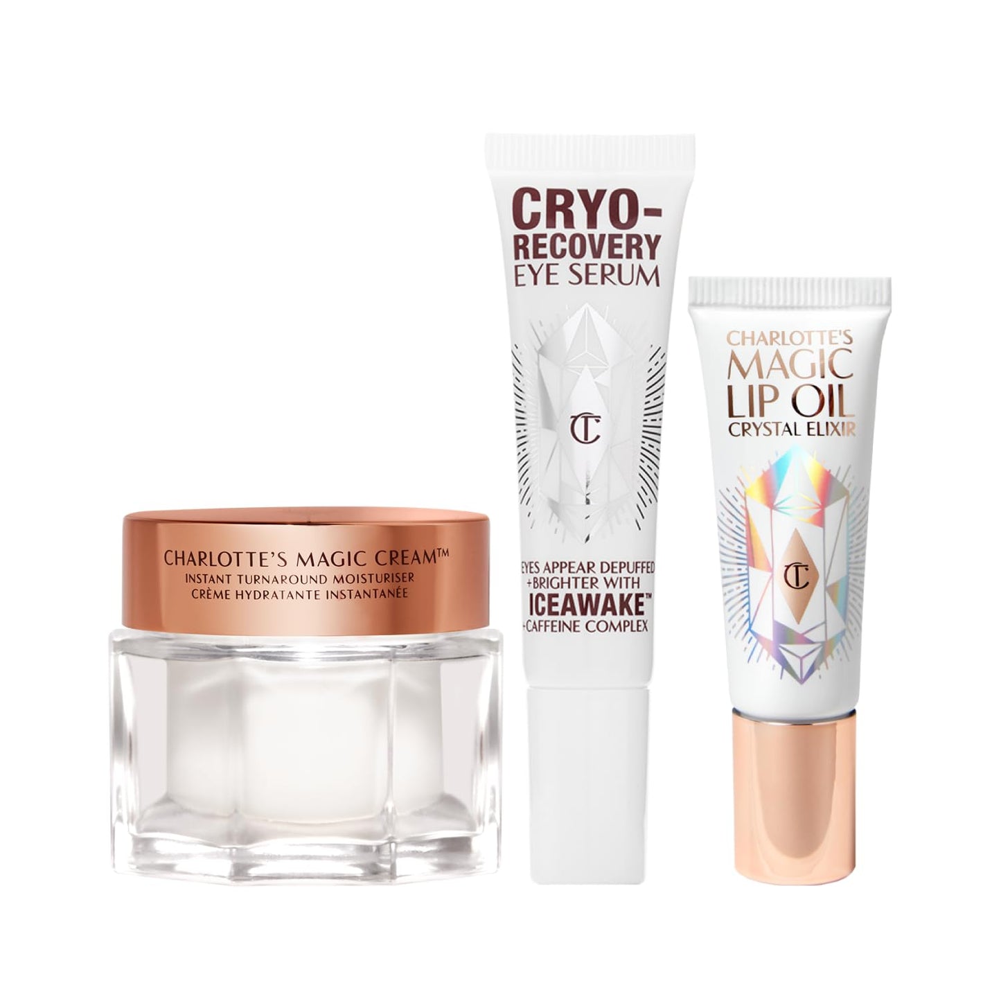 Charlotte Tilbury x Genshin Impact Starry Miracle Box - Travel Size Skincare Kit with Magic Cream, Recovery Eye Serum, Magic Lip Oil Crystal Elixir, Genshin Impact Accessories & Makeup Bag (8 Count)