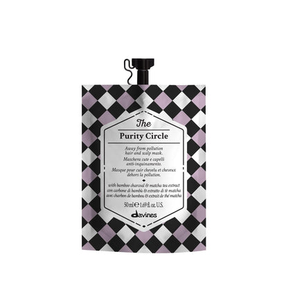 Davines The Purity Circle, Revitalizing Detox Mask for Scalp & Hair - Removes Pollution & Impurities with Bamboo Charcoal & Matcha Tea - Deep Cleansing Antioxidant Treatment, 1.69 Fl Oz