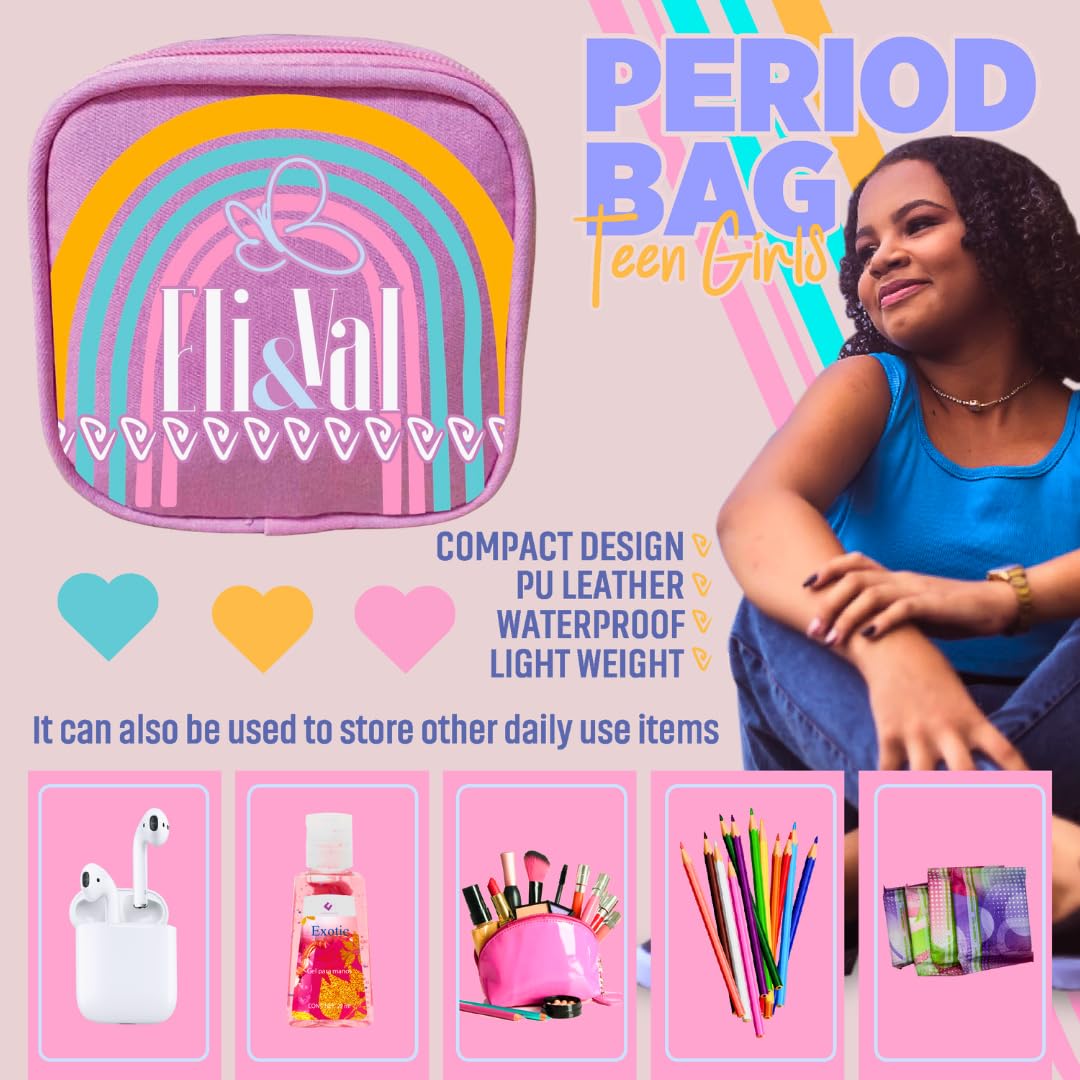 First Period Kit Gift for Girls 9–12 | Period Starter Kit for Tweens & Teens | Pads, Wipes & Confidence Essentials | First Period Gift Box with Discreet Bag (Panda)