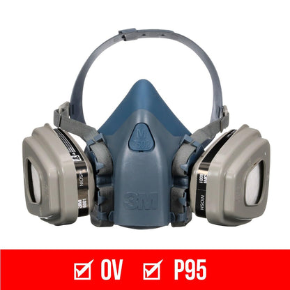 3M™ Advanced Comfort Reusable Respirator 7512P1-DC, OV/P95, Mdm, 1-Fcpc, 1-pr of 6001 Crtdgs, 2-prs 5P71 Fltrs, 1-pr 501 Rtnrs