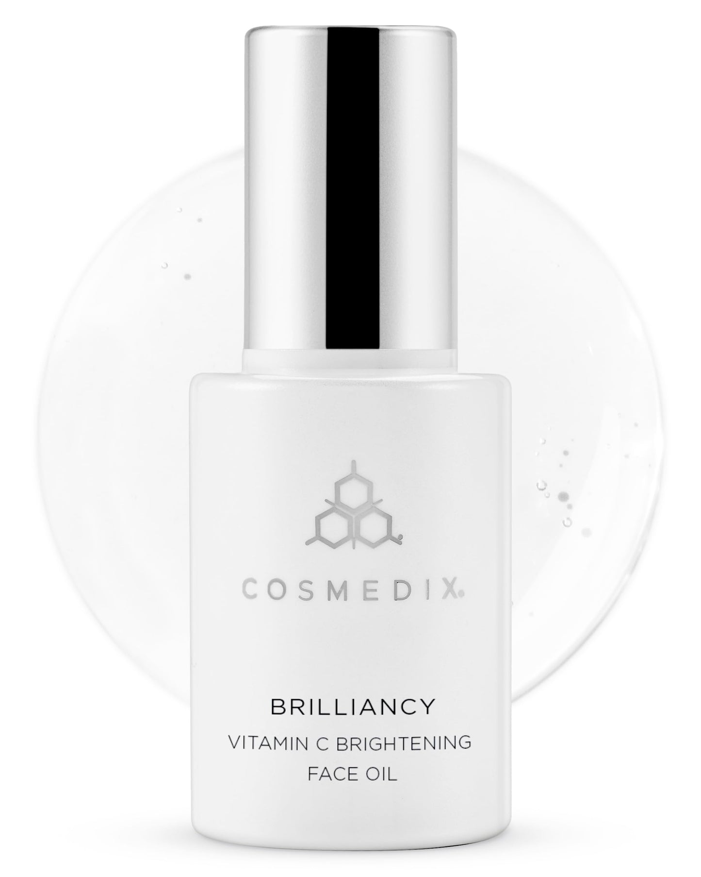 COSMEDIX Brilliancy Vitamin C Brightening Face Oil for Women & Men - Hydrating Facial Oil for Dark Spots & Uneven Skin Tone - Ultra-Nourishing Facial Skin Care Products, Moisturized & Natural Glow