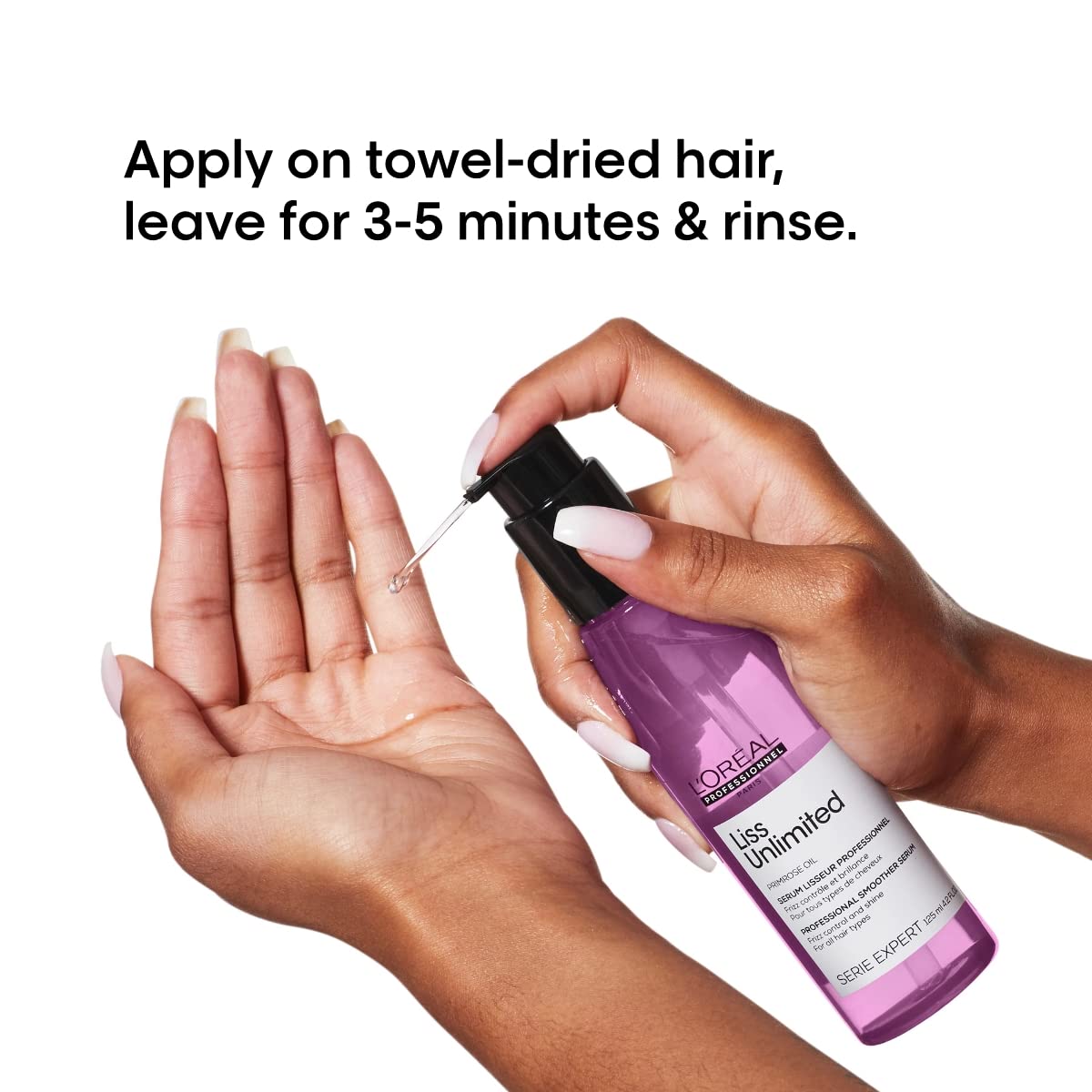 L'Oréal Professionnel Paris Liss Unlimited Blow-Dry Serum - For Frizz-Prone Hair, Provides Long-Lasting Frizz and Humidity Protection, With Prokeratin