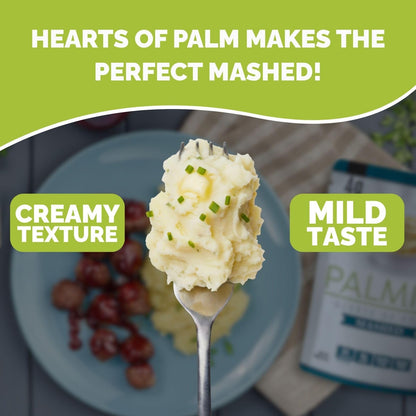 Palmini Mashed | Low-Carb, Low-Calorie Hearts of Palm Mash | Keto, Gluten Free, Vegan, and Non-GMO | As seen on Shark Tank | (12 Ounce Pouch - Pack of 3)