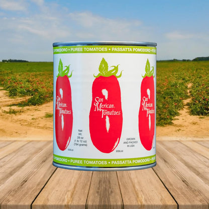 SMT San Merican Tomato, Canned Puree Tomatoes, 28 oz Pack of Three