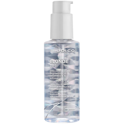 Joico Blonde Life Brilliant Glow Brightening Oil | For Blonde Hair | Tame Frizz | Boost Shine & Brilliance | Add Softness & Smoothness | With Monoi & Tamanu Oil