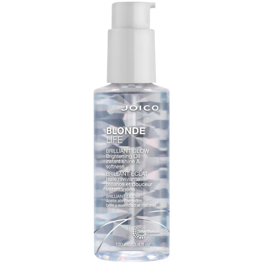 Joico Blonde Life Brilliant Glow Brightening Oil | For Blonde Hair | Tame Frizz | Boost Shine & Brilliance | Add Softness & Smoothness | With Monoi & Tamanu Oil