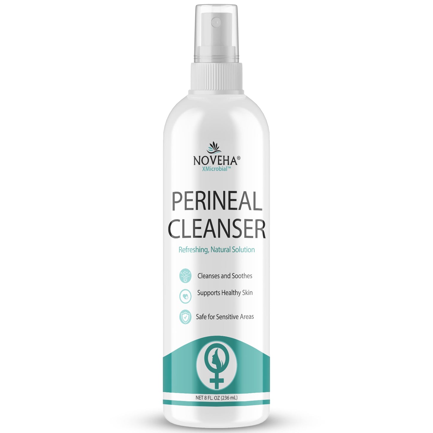 Noveha Perineal Spray & Cleanser | No-Rinse Formula for Daily Hygiene & Odor Control | Gentle Care for Postpartum, Seniors & Sensitive Areas | 8oz