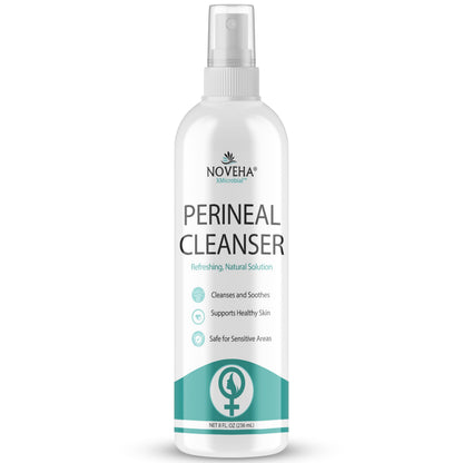 Noveha Perineal Spray & Cleanser | No-Rinse Formula for Daily Hygiene & Odor Control | Gentle Care for Postpartum, Seniors & Sensitive Areas | 8oz