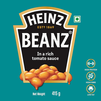HEINZ Beanz in Tomato Sauce, Baked Beans, 415 g, Pack of 2