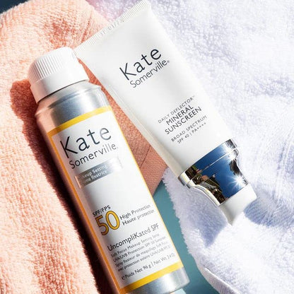 Kate Somerville UncompliKated SPF – SPF 50 Face Sunscreen and Soft Focus Makeup Setting Spray, Daily Use Sun Protection with Matte Finish, 3.4 Fl Oz