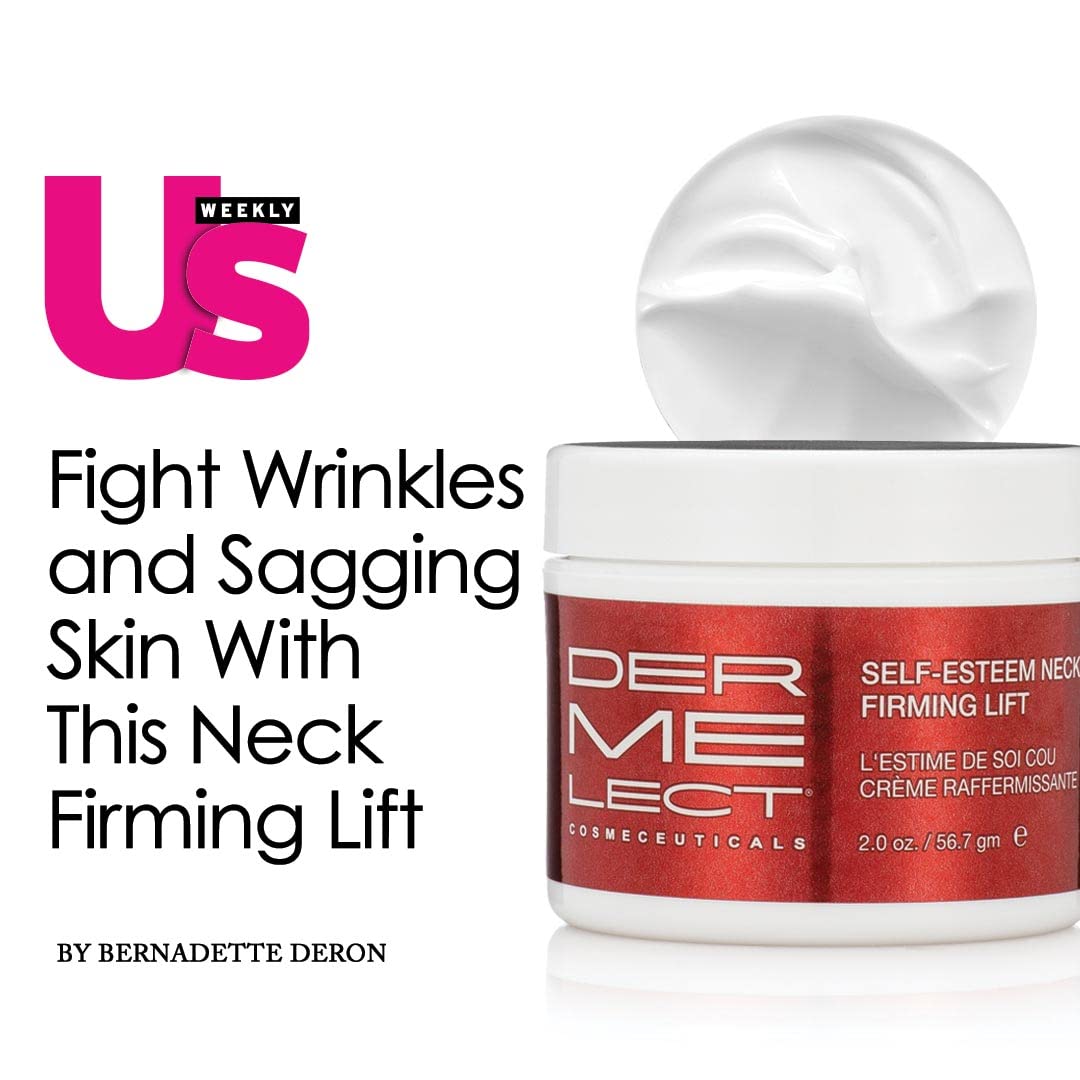 Dermelect Self-Esteem Neck Firming Lift - for Neck and Décolleté, Anti Aging Cream with AHA, BHA, Avocado Oil, Squalene Toning, Hydrating & Firming Treatment for Sagging Skin 2 oz.