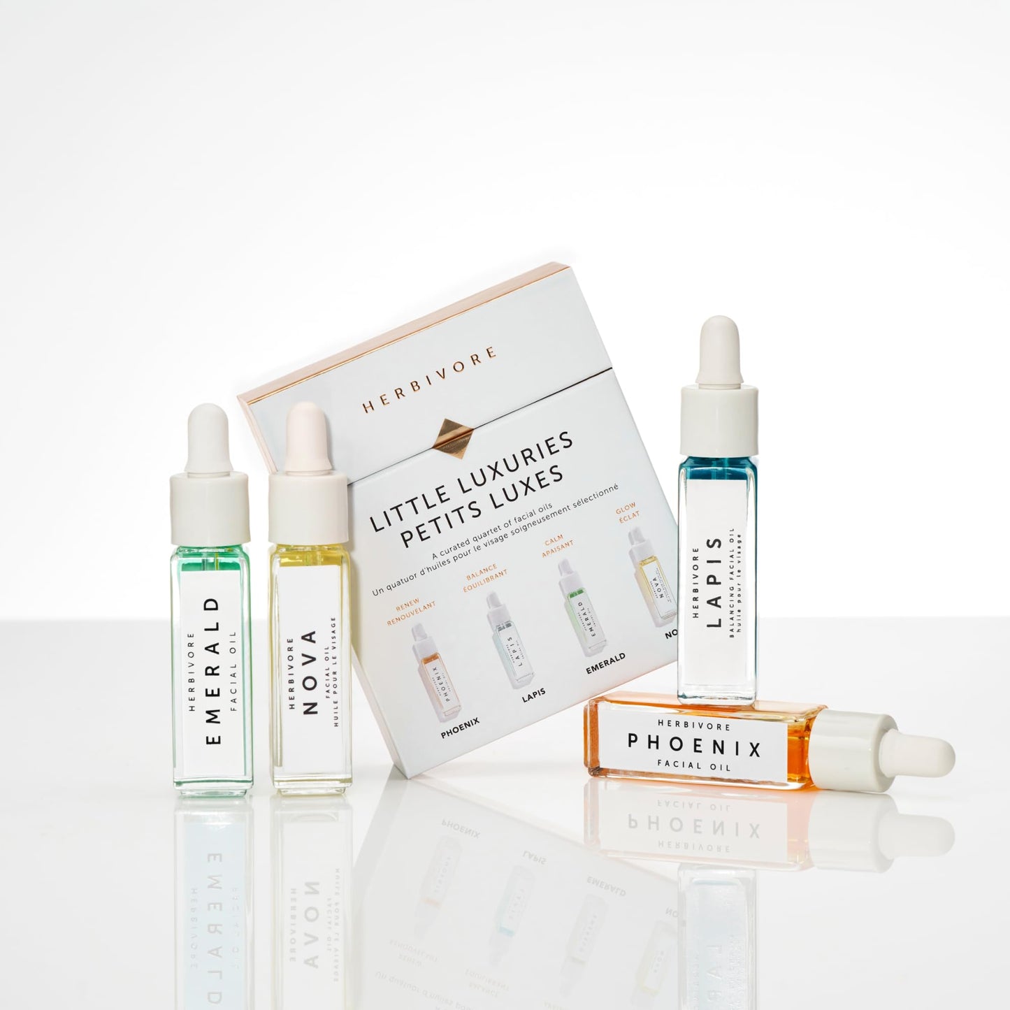 HERBIVORE Minis Gift Set | Best Sellers Skincare Collection Plant-based, Vegan, Cruelty-free