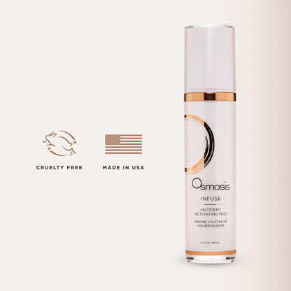 Osmosis Infuse Nutrient Hydrating Facial Mist, Plant-Based Minerals, Smooths, Enhances Product Penetration for All Skin Types, 2.7 Fl Oz