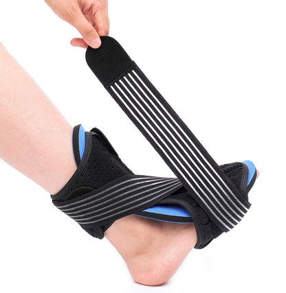 Professional Plantar Fasciitis Night Splint, Adjustable Dorsal Night Splint Support Sleep, Recovery, Tendonitis, Arch Foot Pain Fits Right or Left Foot (2019, Black)