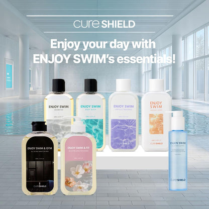 Enjoy Swim 3-in-1 Cleanser for Women, Chlorine Removal Body Wash, Skin Care, Hard Water Support, Odor Control, Swimmers Shampoo, 16.9 Ounce, 500ml