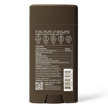 PAPATUI by Dwayne Johnson Triple Action Antiperspirant for Men | Sweat Control, Odor Neutralizer & Skin Nourishing | Sandalwood Suede | 2.6 oz