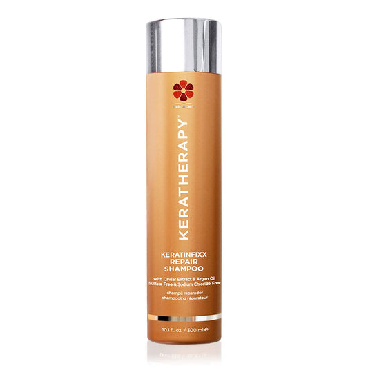 KERATHERAPY Keratin Infused KeratinFIXX Repair Shampoo, Repair Shampoo for Dry, Damaged or Frizzy Hair with Caviar Extract, Clear, 10.14 Fl Oz (Pack of 1) (Look May Vary)