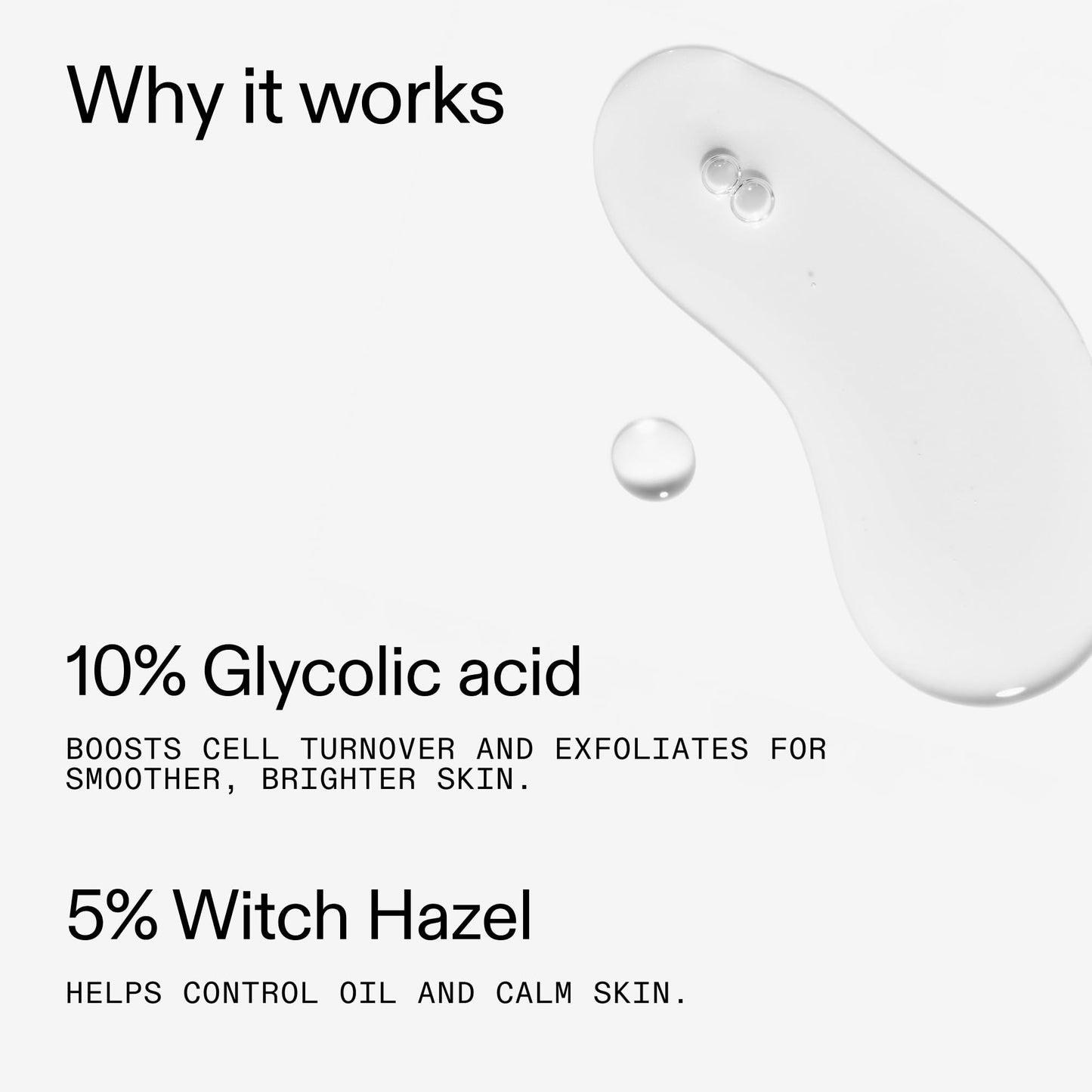 The INKEY List 10% Glycolic Acid Toner 3.4 Fl Oz, Includes Witch Hazel, Pore Minimising Toner, Brightens Skin, Vegan Friendly, Suitable for Normal/Oily Skin