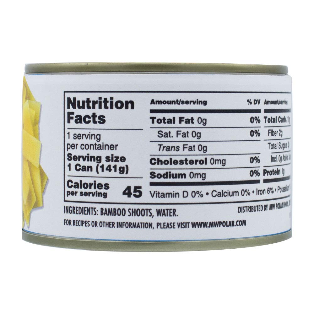 MW Polar Canned Vegetables, Sliced Bamboo Shoots, 8 Oz (Pack Of 12)
