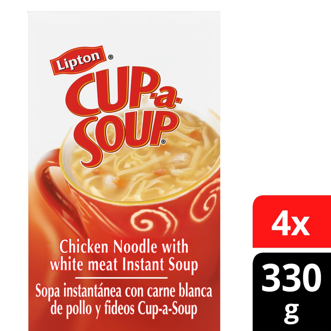 Lipton Cup-a-Soup Chicken Noodle Soup Mix 0g Trans Fat,9.9 Ounce (Pack of 4)